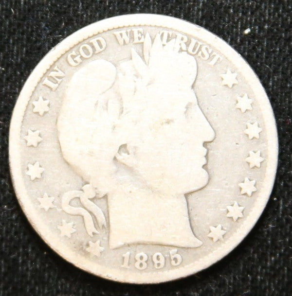1895 Barber Half Dollar. Nice Circulated Coin. Store# 2312032