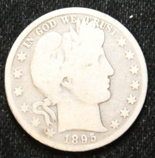 1895 Barber Half Dollar. Nice Circulated Coin. Store