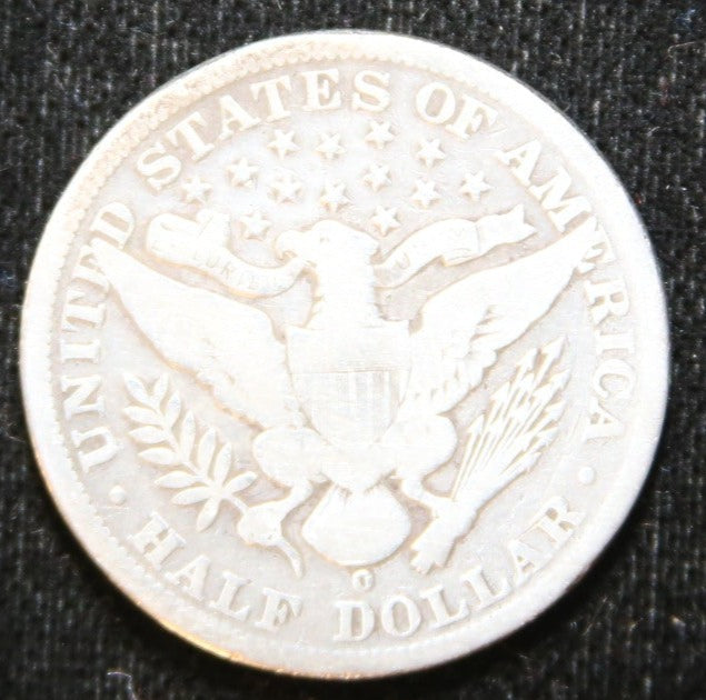 1896-O Barber Half Dollar, Good Circulated Coin, details, Store #HR1125