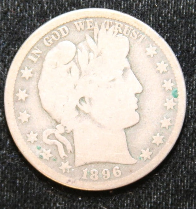 1896-S Barber Half Dollar. Nice Circulated Coin. Store