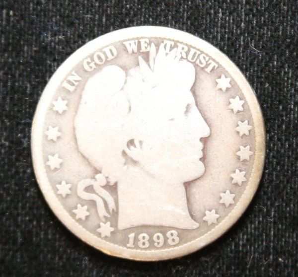 1898-O Barber Half Dollar. Nice Circulated Coin. Store# 2312041