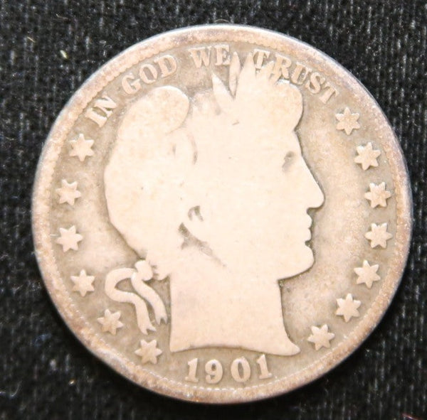 1901-S Barber Half Dollar. Low Mintage Coin. Store# 2312050