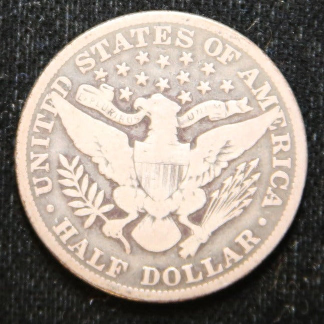 1902 Barber Half Dollar, Very Good Circulated Coin, Store #HR269
