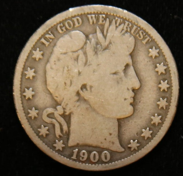 1900-S Barber Half Dollar. Affordable Circulated Coin. Store# 2312007