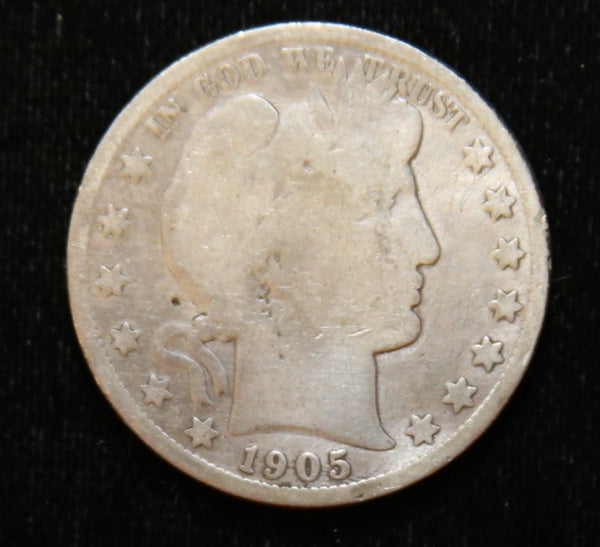 1905-S Barber Half Dollar. Affordable *Wizzed* Coin. Store# 2312013