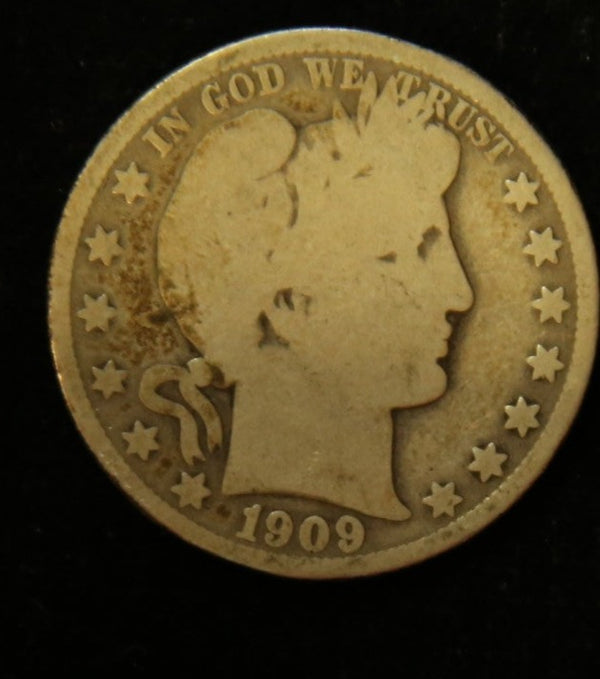 1909-O Barber Half Dollar. Affordable Circulated Coin. Store# 2312015