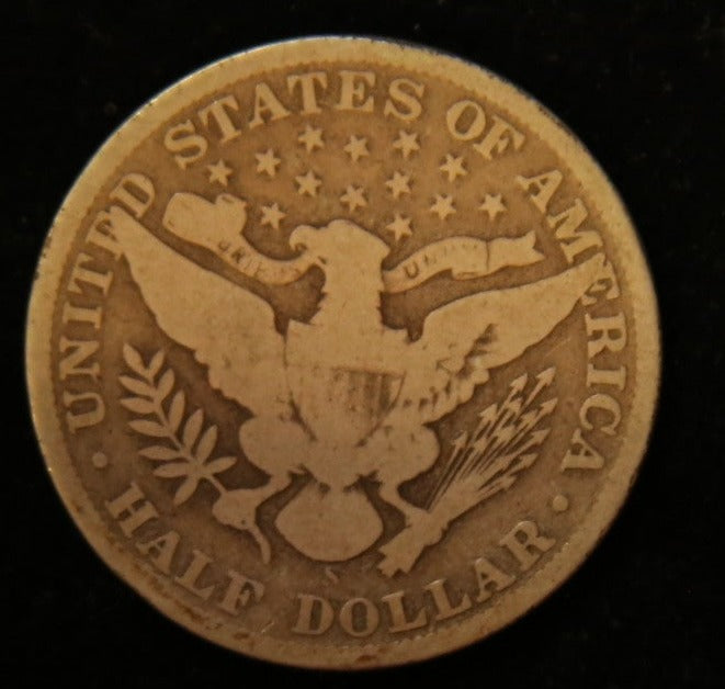 1909-S Barber Half Dollar. Affordable Circulated Coin. Store