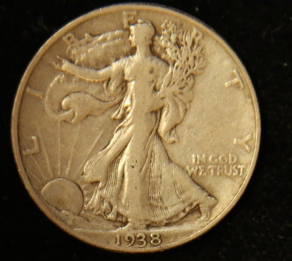 1938-D Walking Liberty Half Dollar. Nice Coin XF Details. Store #2312019