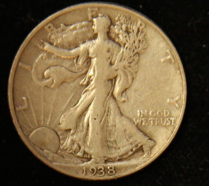 1938-D Walking Liberty Half Dollar. Nice Coin XF Details. Store