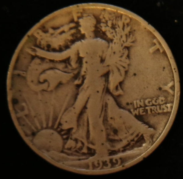 1939-S Walking Liberty Half Dollar. Affordable Circulated Coin. Store #812021