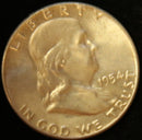 1954 Ben Franklin Half Dollar. Affordable Circulated Coin. Store