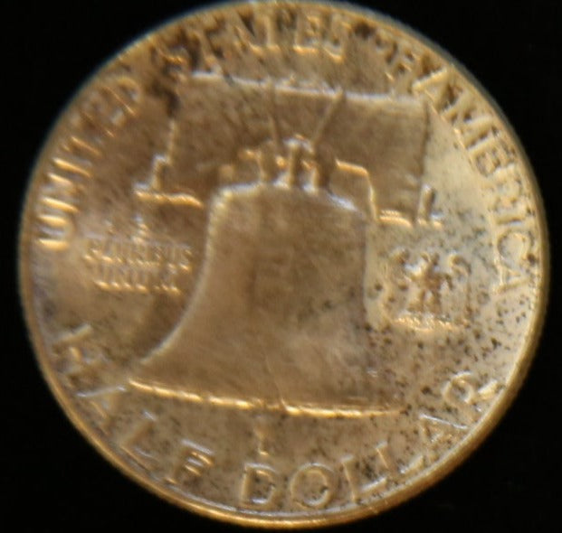 1955 Ben Franklin Half Dollar, Mint State Circulated Coin. Store #HR1160
