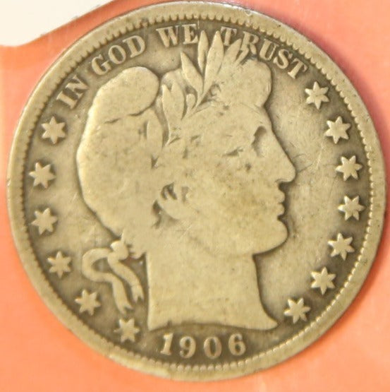 1906-O Barber Half Dollar. Nice Affordable Coin. Store #242216