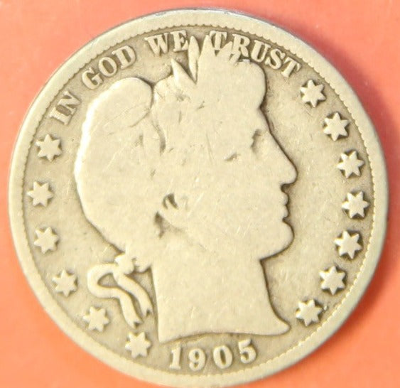 1905-S Barber Half Dollar. Nice Affordable Coin. Store #HR321