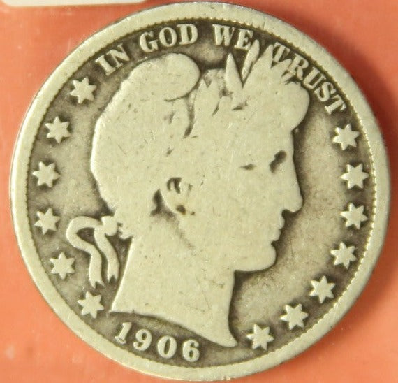 1906-D Barber Half Dollar. Nice Affordable Coin. Store #242215