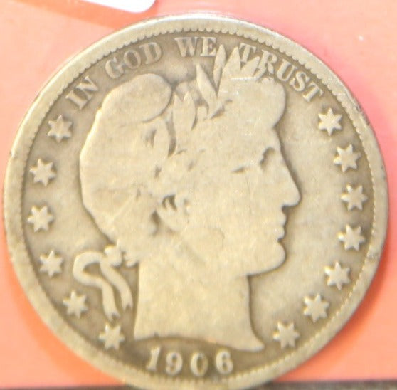 1906-O Barber Half Dollar. Nice Affordable Coin. Store #242217