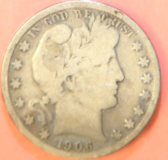 1906-S Barber Half Dollar. Nice Affordable Coin. Store #242221
