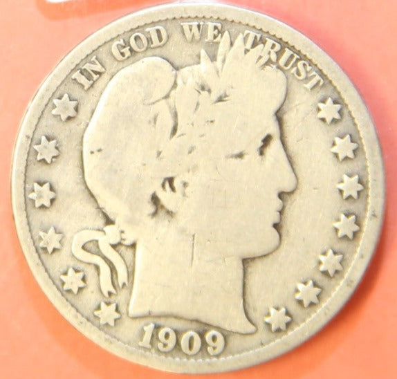 1909 Barber Half Dollar. Nice Affordable Coin. Store #242226