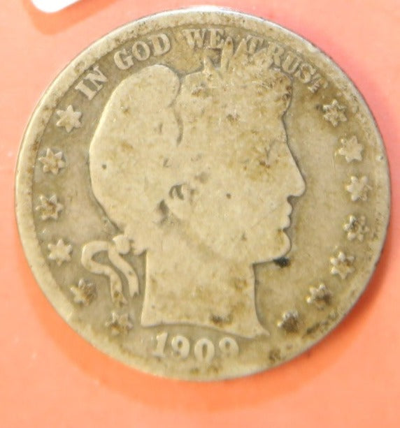 1909-S Barber Half Dollar. Nice Affordable Coin. Store #242225