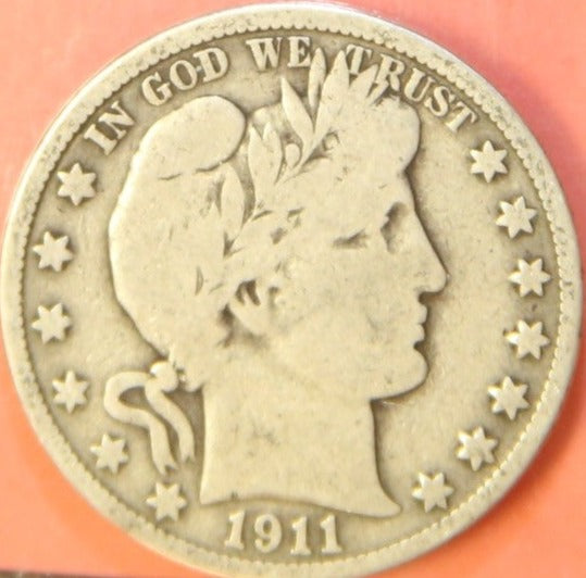 1911 Barber Half Dollar. Nice Affordable Coin. Store #242230