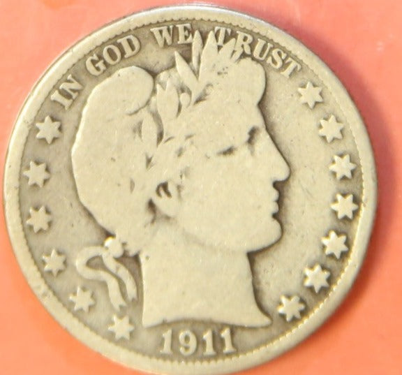 1911-D Barber Half Dollar. Nice Affordable Coin. Store #242231