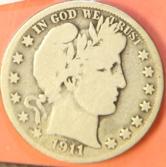 1911-S Barber Half Dollar. Nice Affordable Coin. Store