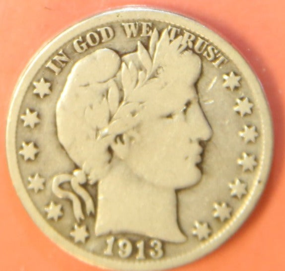 1913-D Barber Half Dollar. Nice Affordable Coin. Store #242237