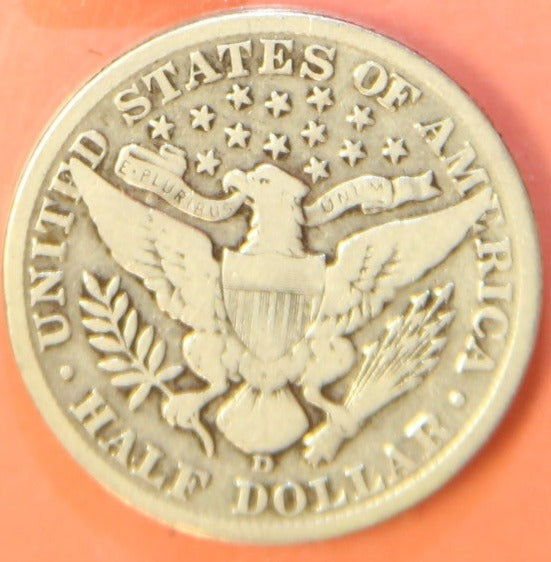 1913-D Barber Half Dollar, Very Good Coin, Store #HR419