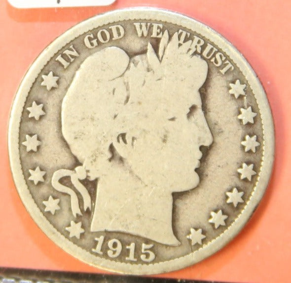 1915-D Barber Half Dollar. Nice Affordable Coin. Store #242242