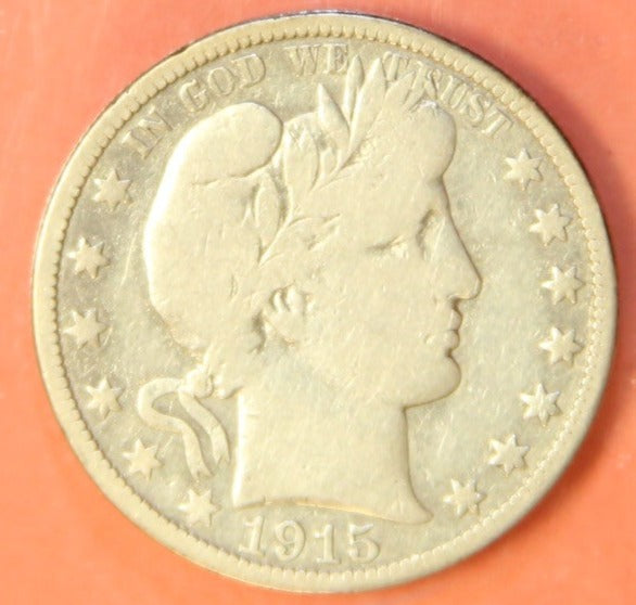 1915-S Barber Half Dollar. Nice Affordable Coin. Store #242243