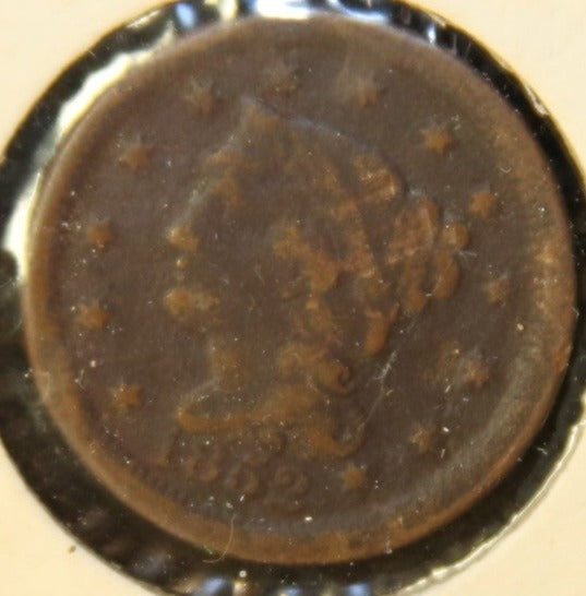 1852 Large Cent, Affordable Circulated Coin, Store #242403