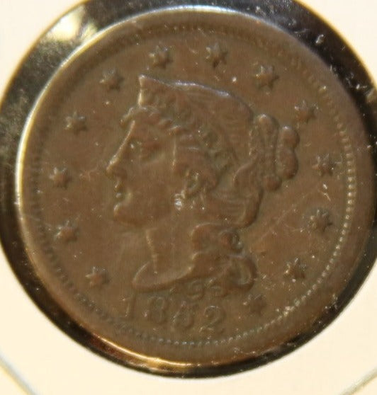 1852 Large Cent, Affordable Circulated Coin, Store #242404