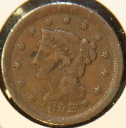 1852 Large Cent, Nice Circulated Coin, Store #242404