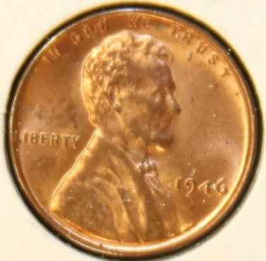 1946 Lincoln Wheat Cent, Mint State Uncirculated Coin, Store #CT0500