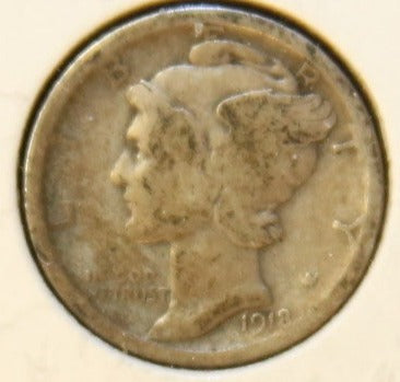 1918-S Mercury Silver Dime, Affordable Collectible Coin, Store #242424
