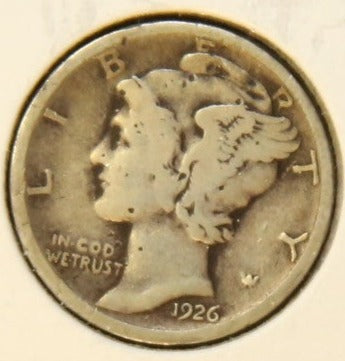 1926-S Mercury Silver Dime, Affordable Collectible Coin, Store #242435