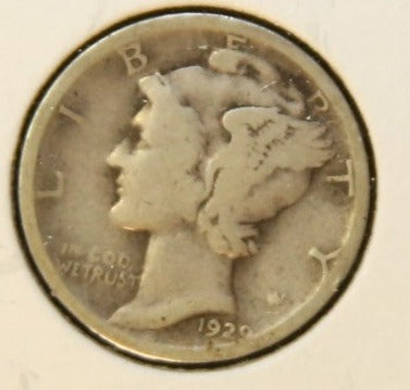 1929-D Mercury Silver Dime, Affordable Collectible Coin, Store #242438