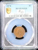 1878 Indian Head Small Cent, PCGS Graded VF35, Store