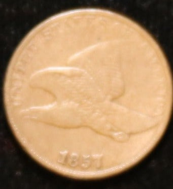 1857 Small Cent Flying Eagle, Nice Fine Details, Store