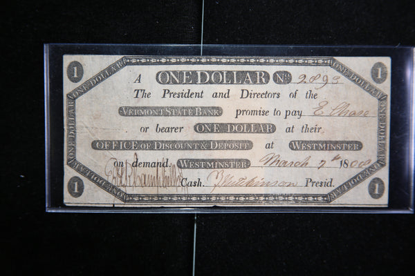 1808 Obsolete Currency, Store #092083