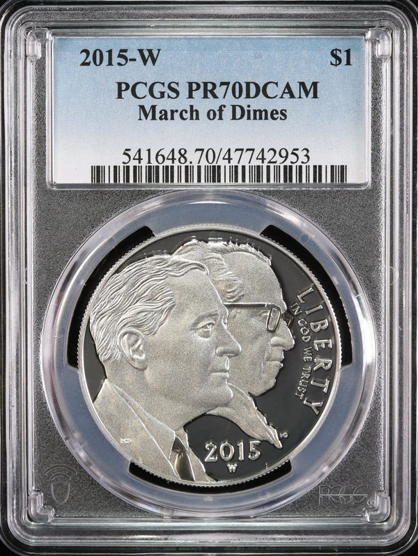 2015-W March of Dimes Commemorative, PCGS PR70 DCAM, Affordable Collectible Coin. Store #100301