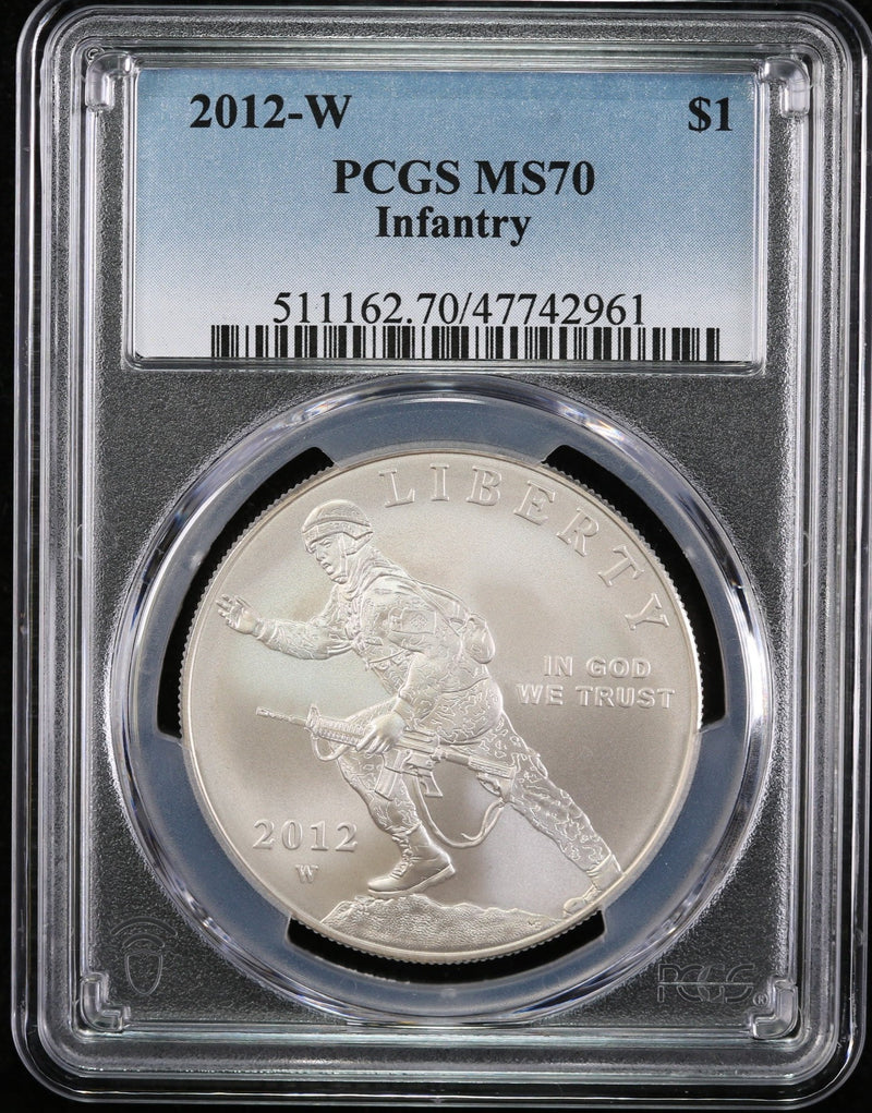 2012-W Infantry Commemorative, PCGS MS70, Affordable Collectible Coin. Store