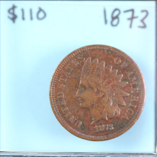 1873 Indian Head Cent, Circulated Affordable Coin, Store #23090210