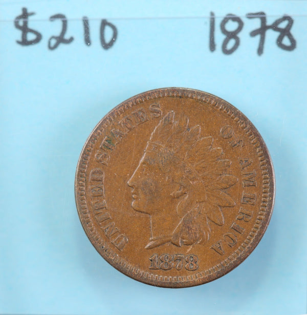 1878 Indian Head Cent, Circulated Affordable Coin, Store #90213