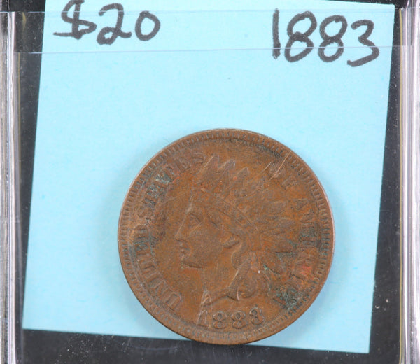 1883 Indian Head Cent, Circulated Affordable Coin, Store #23090216