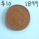 1899 Indian Head Cent, Circulated Affordable Coin, Store
