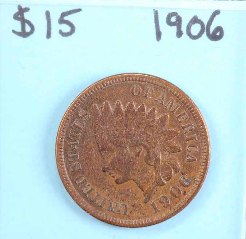1906 Indian Head Cent, Circulated Affordable Coin, Store