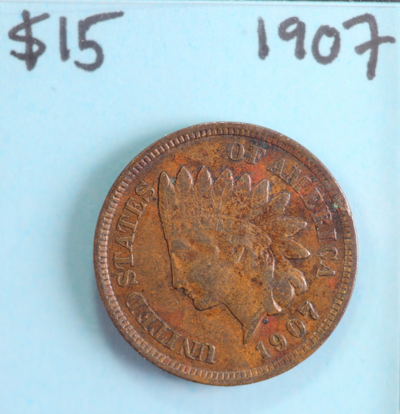 1907 Indian Head Cent, Circulated Affordable Coin, Store
