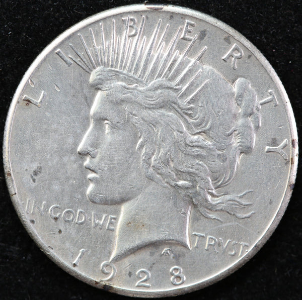 1928 Peace Silver Dollar, Nice Collectable Coin, Store #23081000