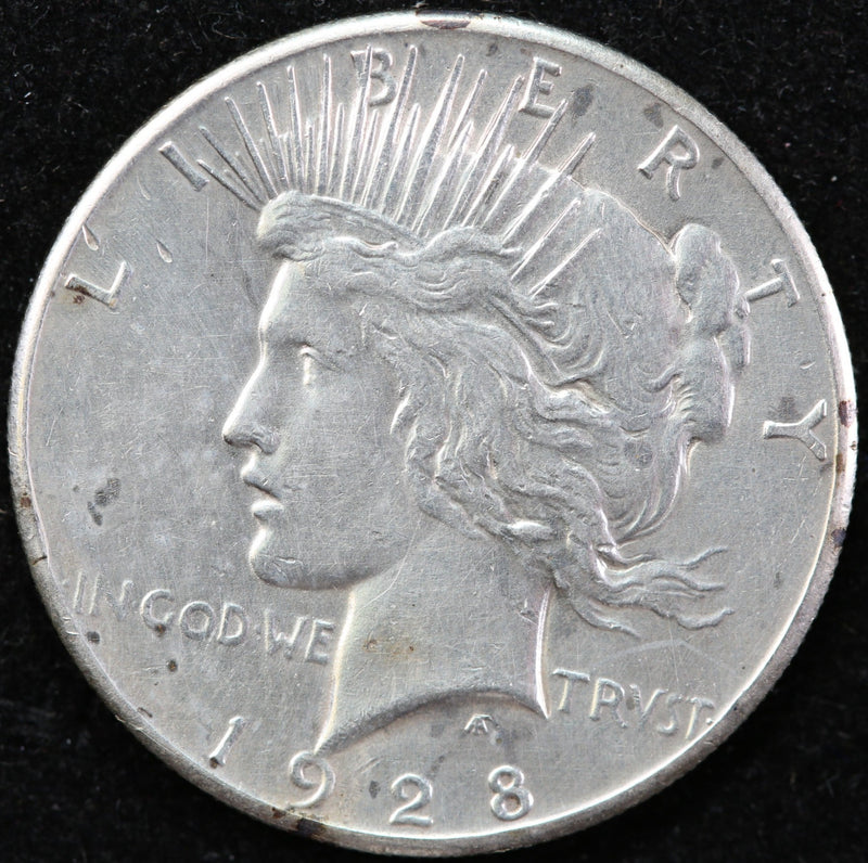 1928 Peace Silver Dollar, Nice Collectable Coin, Store